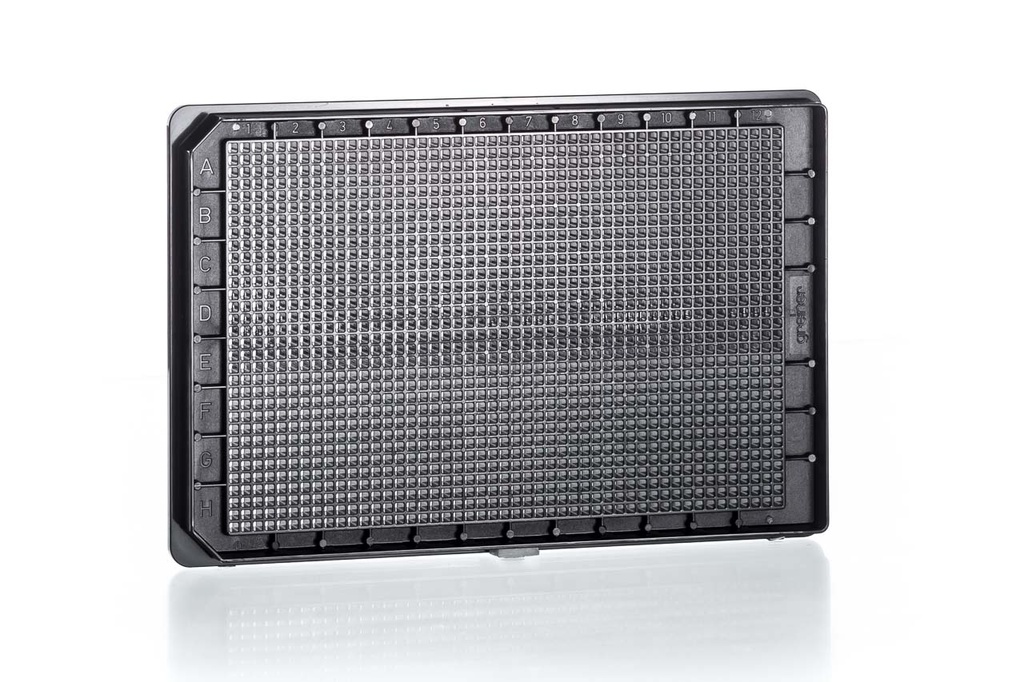 1536W LoBase CELLSTAR Plate, TC Treated, Sterile, Flat Bottom, Black uClear, Case of 60