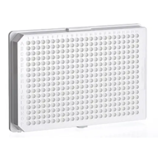 [784080] 384W Small Volume HiBase CELLSTAR Plate, PS, TC Treated, Sterile, 30 uL/well, Flat Bottom, White, w/Lid, Case of 32