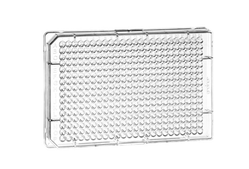 [784101] 384W Small Volume HiBase Plate, PS, 30 uL/well, Flat Bottom, Clear, Case of 40
