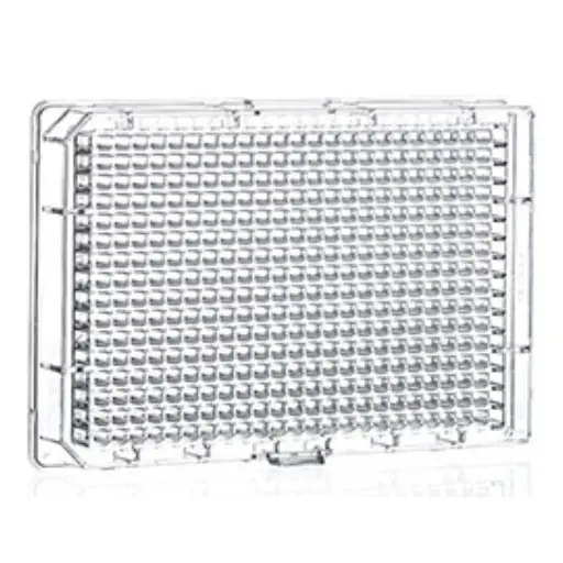 [787979] 384 Well Cell-Repellent plate, PS, Sterile, U Bottom, clear w/lid, Case of 32