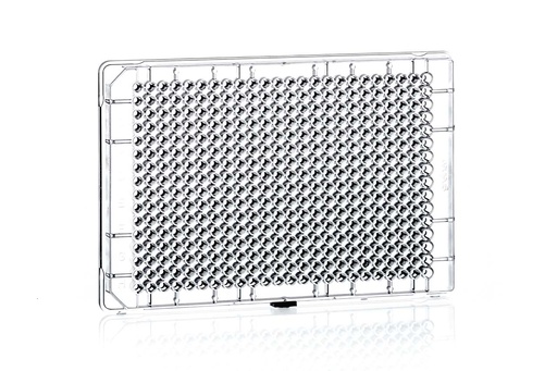 [788101] 384W Small Volume LoBase Plate, PS, 25 uL/well, Flat Bottom, Chimney Style, Clear, Case of 80