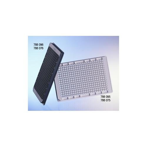 Greiner Bio-One 384W Small Volume™ LoBase Plate, CO, TC Treated, Sterile, Flat Bottom, Chimney Style, Black µClear