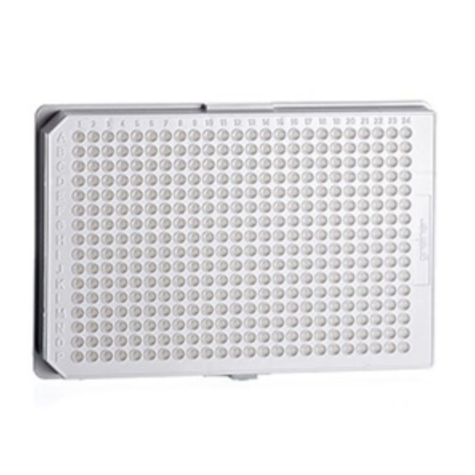 384W Small Volume LoBase SensoPlate, PS, Sterile, 25 uL/well, Flat Bottom, Chimney Style, Black/Glass, w/Lid, Case of 16