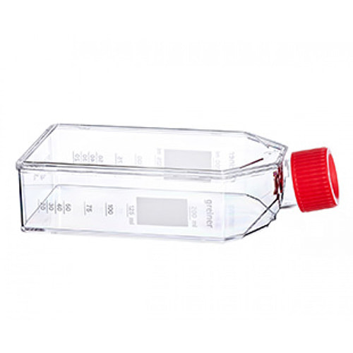 Greiner Bio-One Cell Culture Flask, 50 ml, 25 cm², PS, Clear, Red Filter Screw Cap, CellStar TC, Sterile, 10 pcs./Bag, Triple Packed