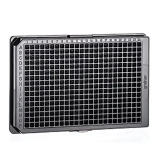 [781077-25] 384W FLUOTRAC 600 Plate, PS, High Binding, Black, Case of 150