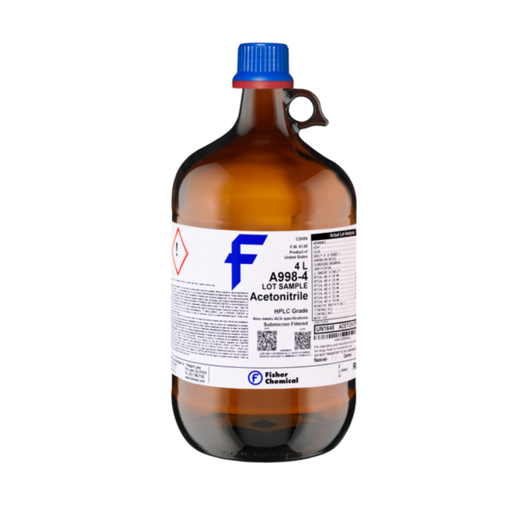 [A998-4] ACETONITRILE (HPLC), Fisher Chemical, Case of 4 x 4L