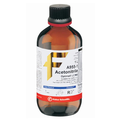 [A955-1] ACETONITRILE OPTIMA LC-MS, Fisher Chemical, Case of 6 x 1L