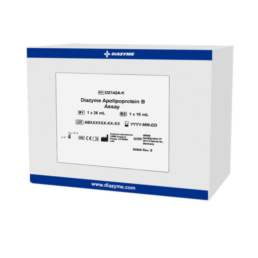 [DZ142A-K] Diazyme Apolipoprotein B Test kit (liquid stable), R1: 1 x 26 ml R2: 1 x 10 ml