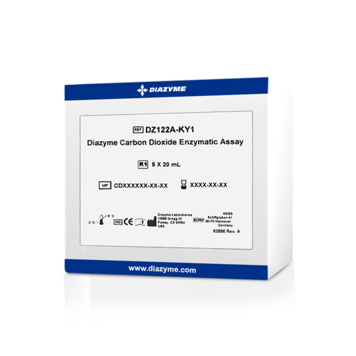 [DZ122A-KY1] Diazyme Carbon Dioxide CO2 Test Kit 405 nm (liquid stable ), R1: 5 x 56 mL