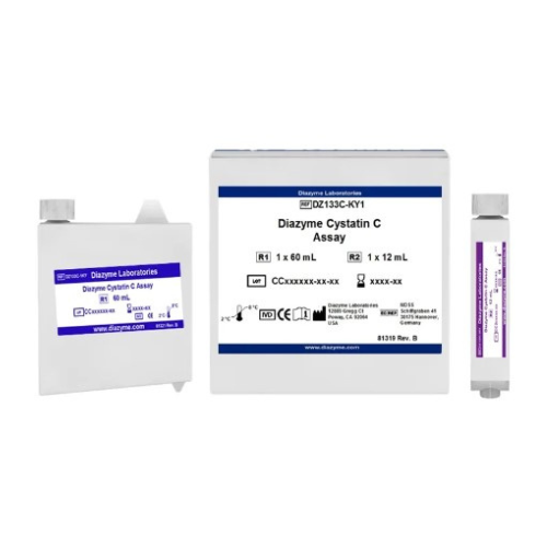 [DZ133C-KY1] Diazyme Cystatin C Test Kit (liquid stable ), R1: 1 x 60 mL; R2: 1 x 12 mL