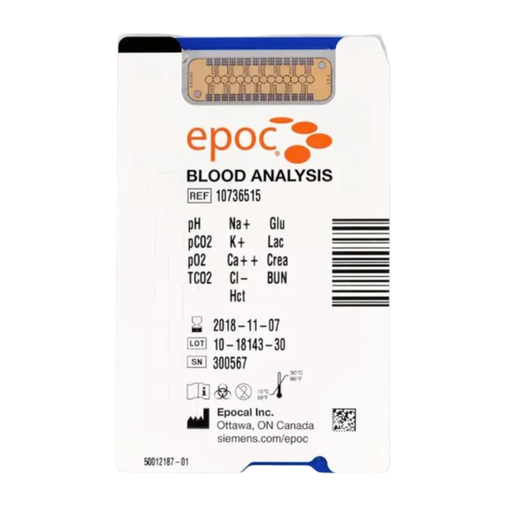 [10736515] Siemens 10736515 EPOC BGEM BUN Test Cards, PKG/25 Tests