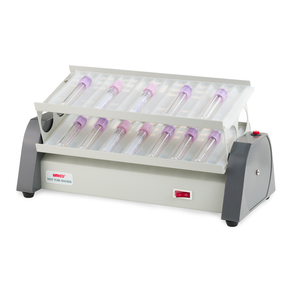 Unico Double Decker Tube Rocker/Mixer, capacity of 30 tubes/vials, 25 rocking cycles per minute, 220V
